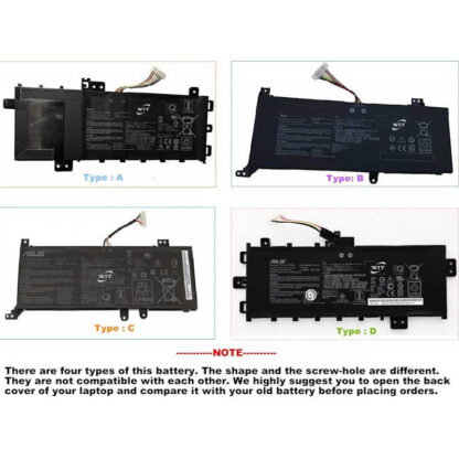 Original TypeA/TypeB/TypeC/TypeD B21N1818 Akku Battery for Asus – Bild 3