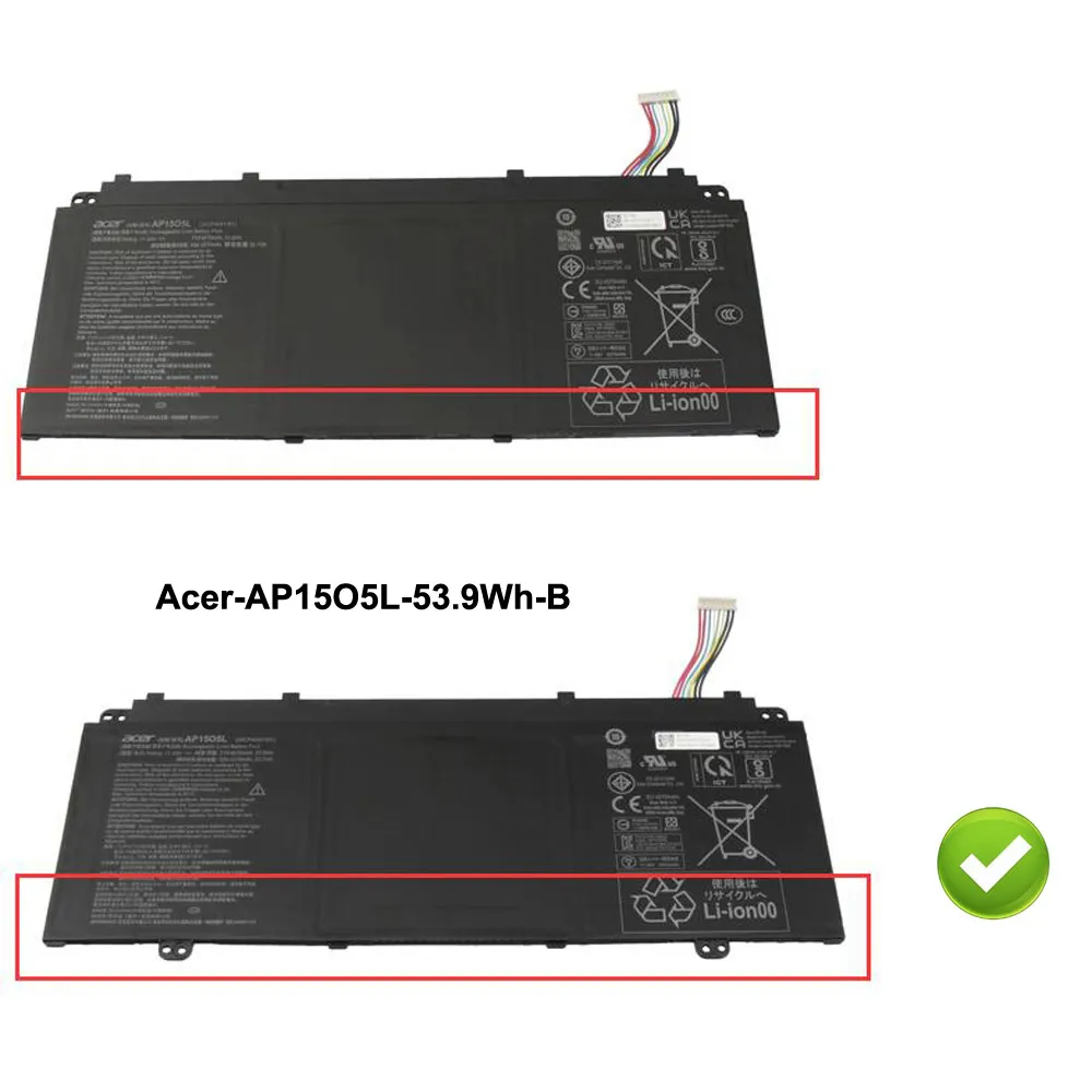 53.9Wh Acer AP15O5L B Akku Battery – Bild 2