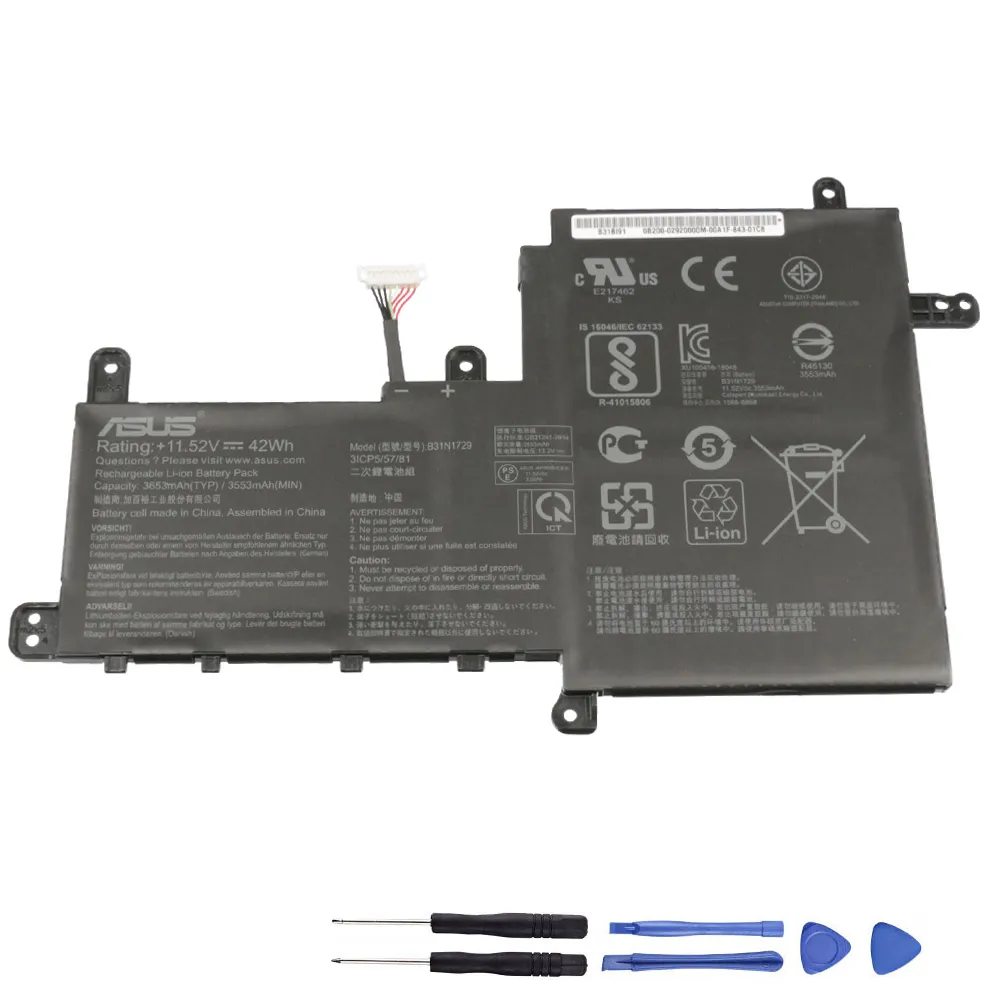 42Wh Asus B31N1729 Akku Battery