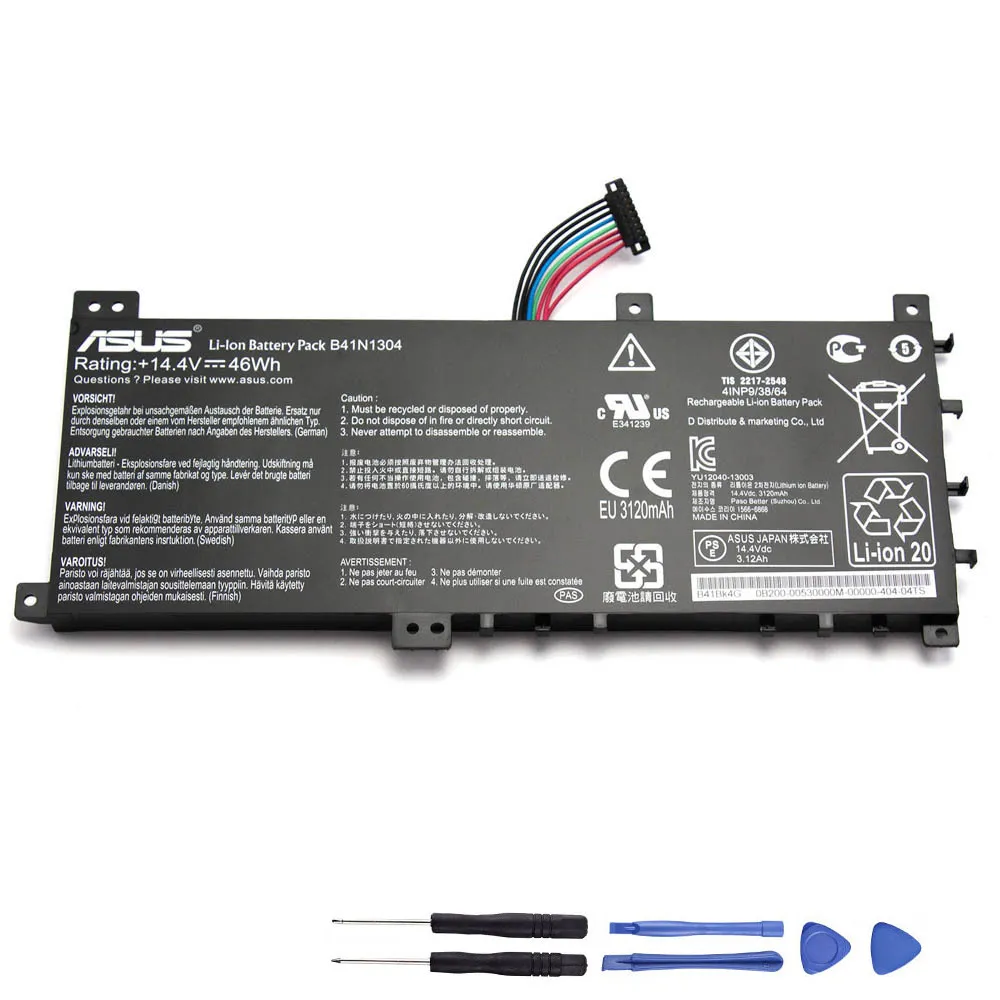 46Wh Asus B41N1304 Akku Battery