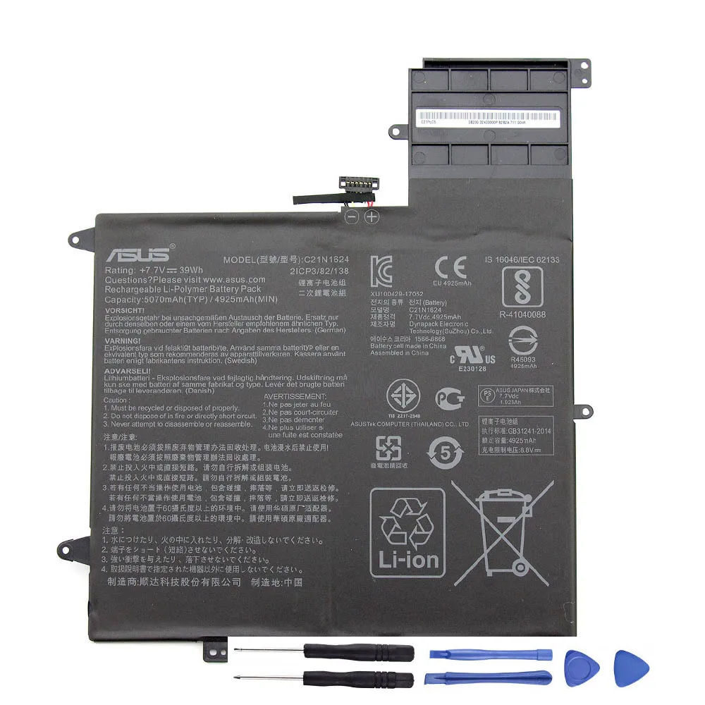 39Wh Asus C21N1624 Akku Battery