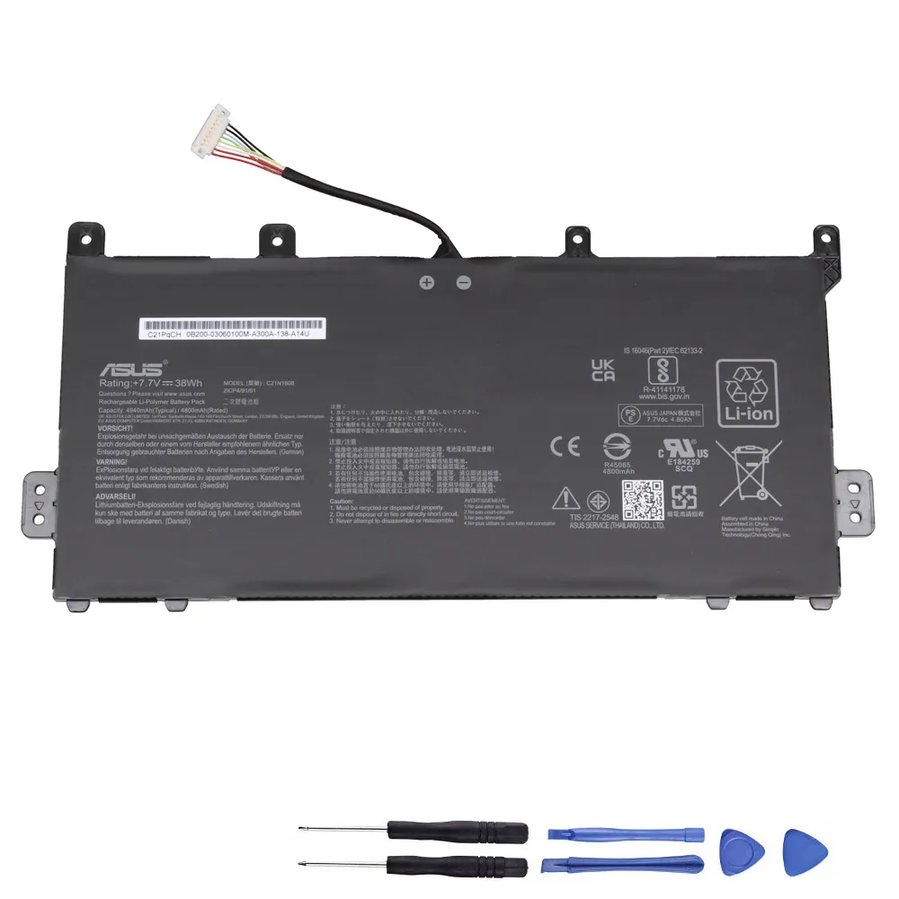 38Wh Asus C21N1808 A Akku Battery