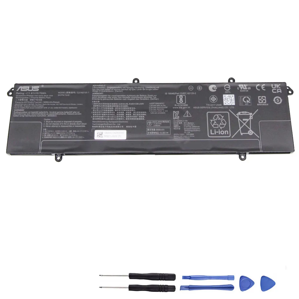 70Wh Asus C31N2105-1 Akku Battery