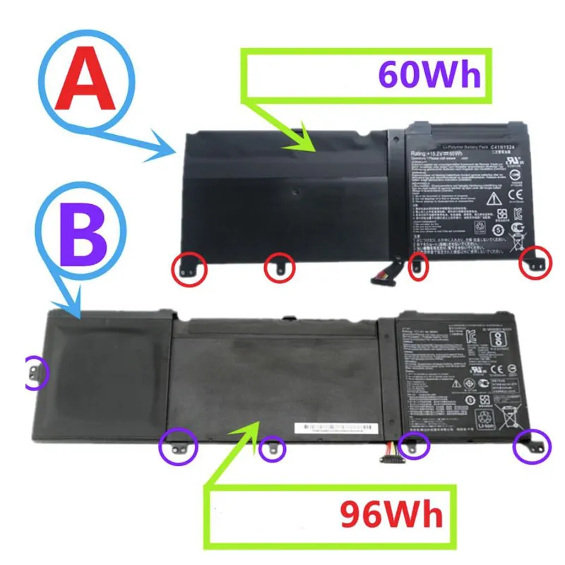96Wh Asus C32N1523 Akku Battery – Bild 2