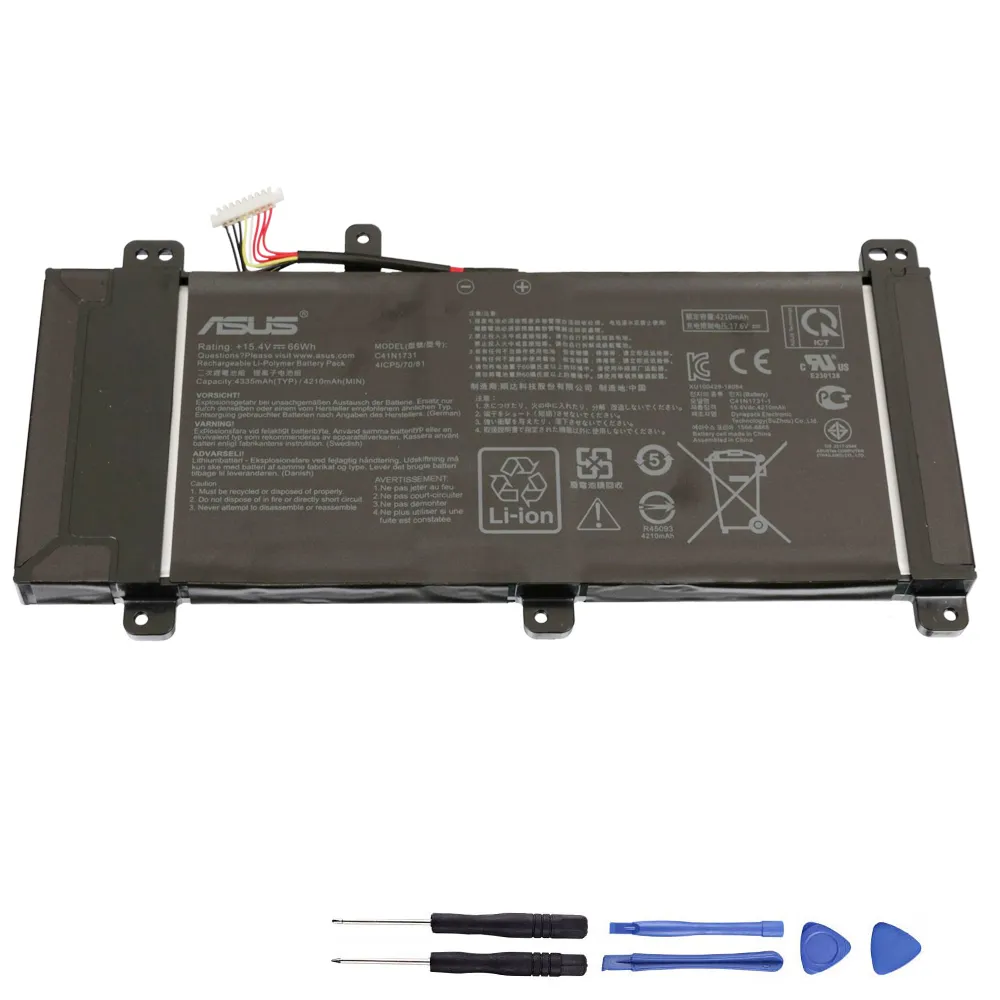 66Wh Asus C41N1731 B Akku Battery