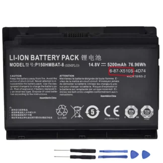 76.96Wh Clevo P150HMBAT-8 X510S Akku Battery