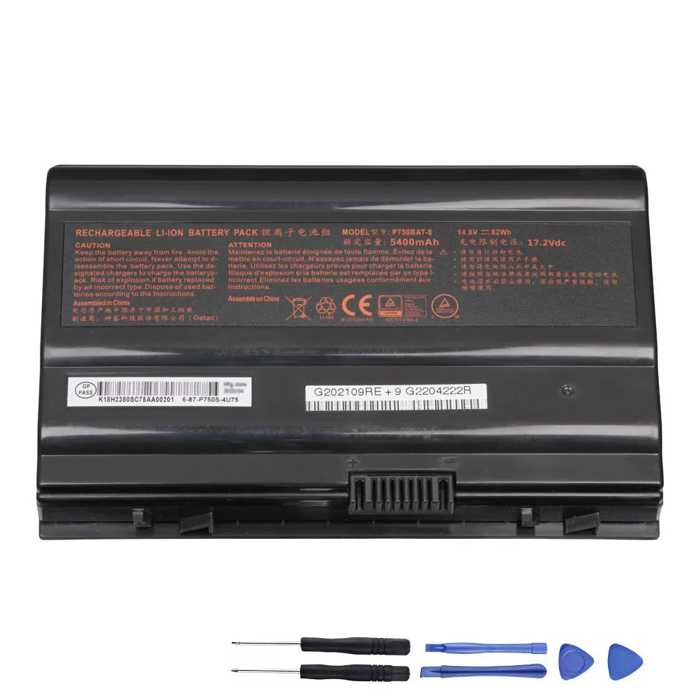 82Wh Clevo P750BAT-8 Akku Battery