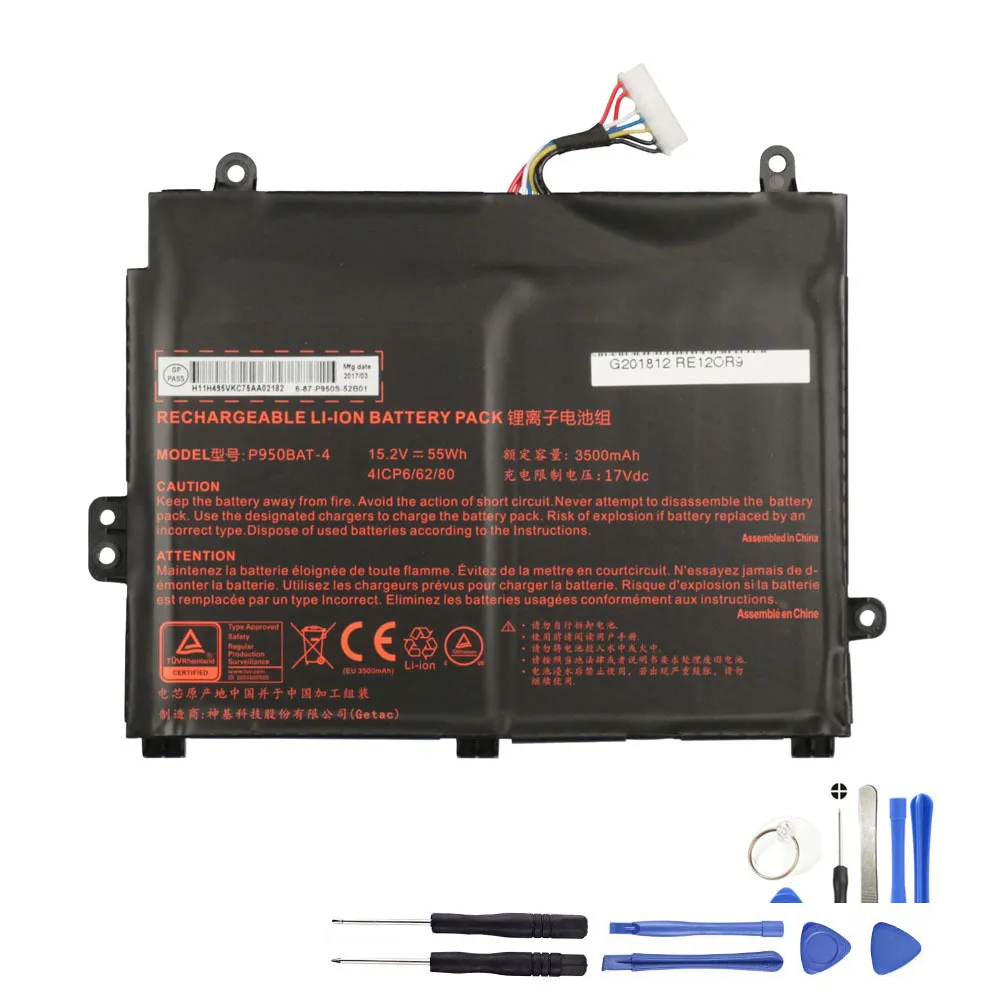55Wh Clevo P950BAT-4 Akku Battery