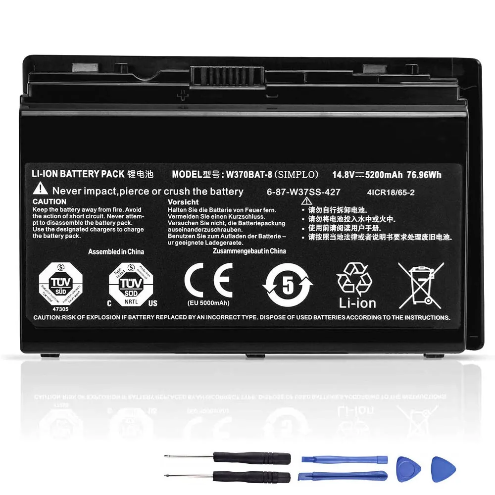 76.96Wh Clevo W370BAT-8 Akku Battery – Bild 2