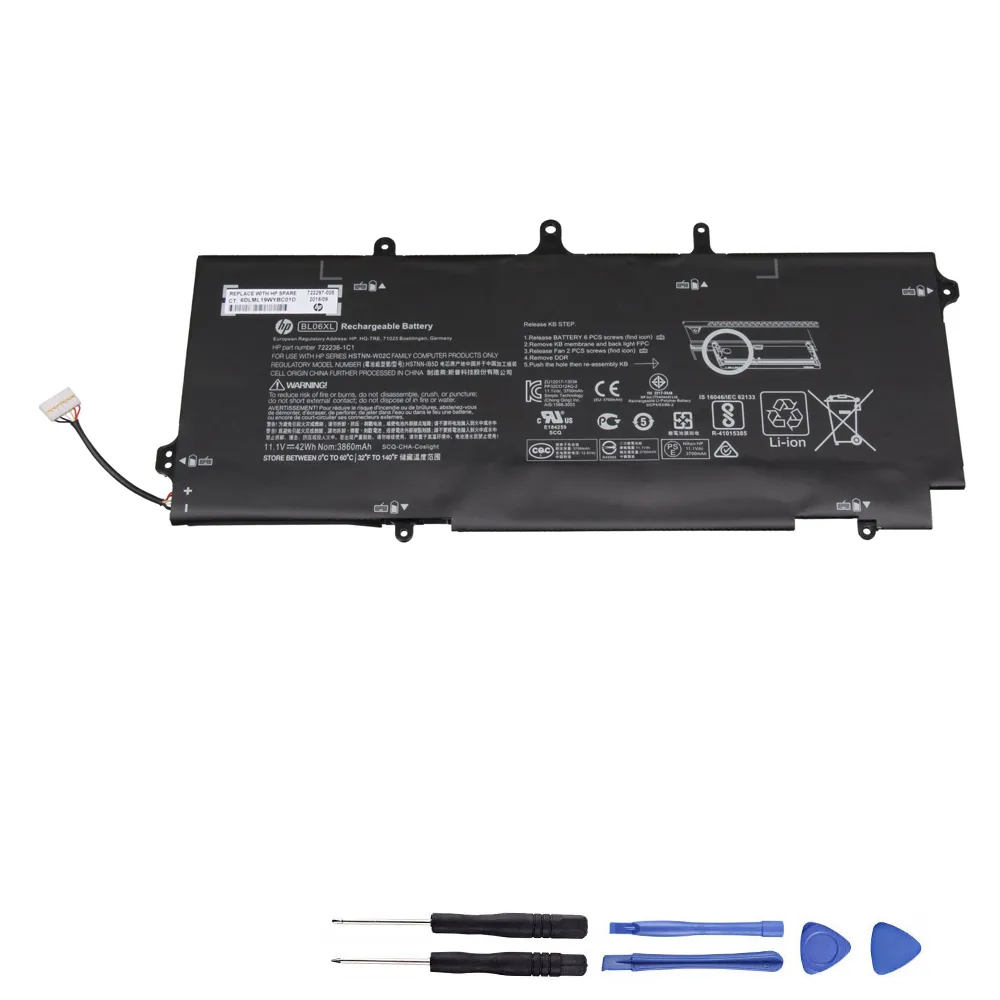 42Wh HP EliteBook Folio 1040 G1 G2 BL06XL Akku Battery
