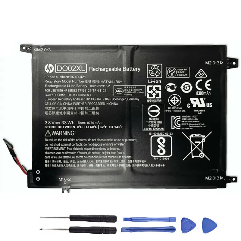 33Wh HP DO02XL Akku Battery
