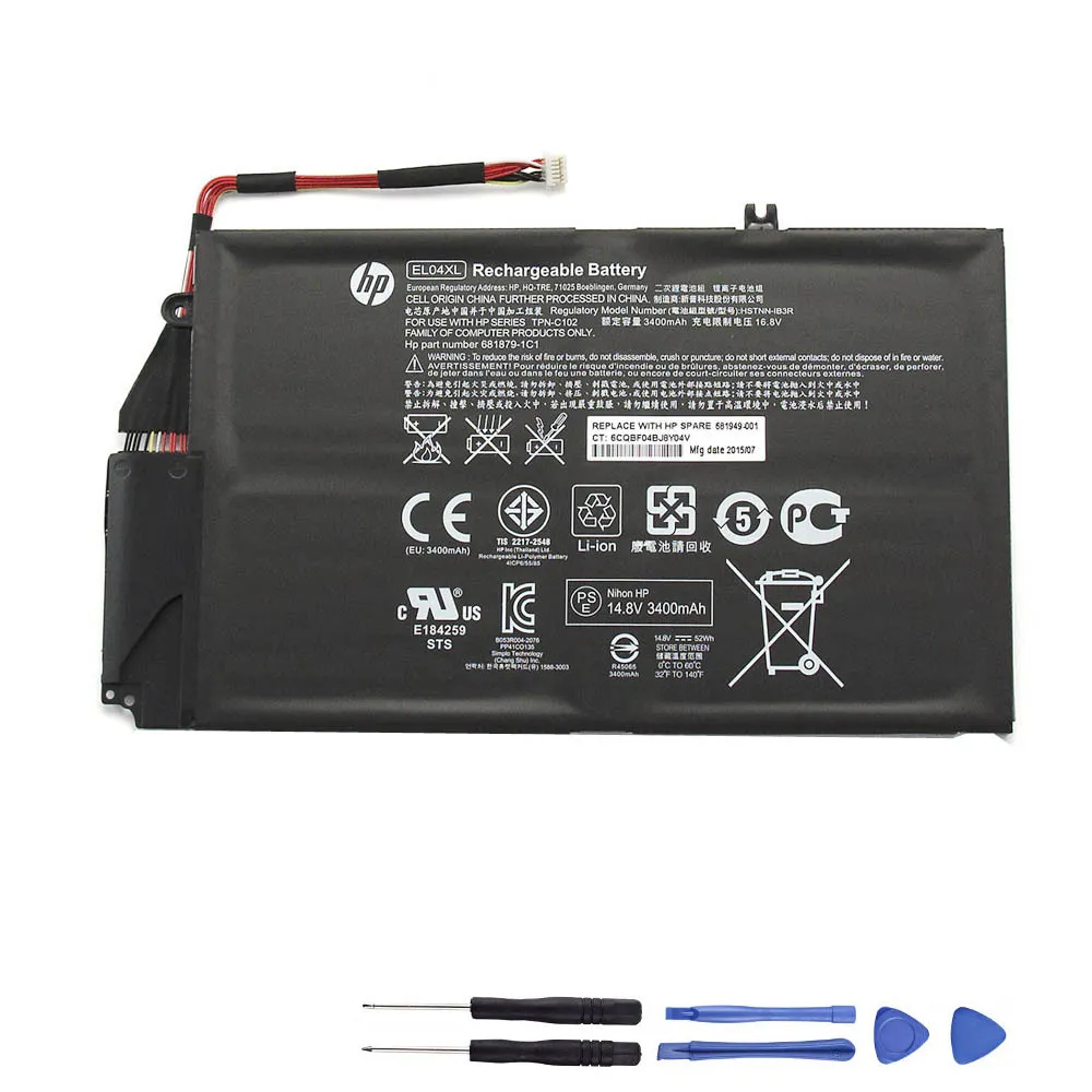 52Wh HP EL04XL Akku Battery