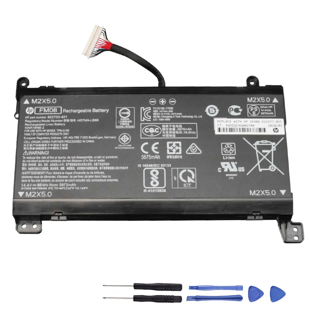 86Wh HP FM08 16Pin Akku Battery