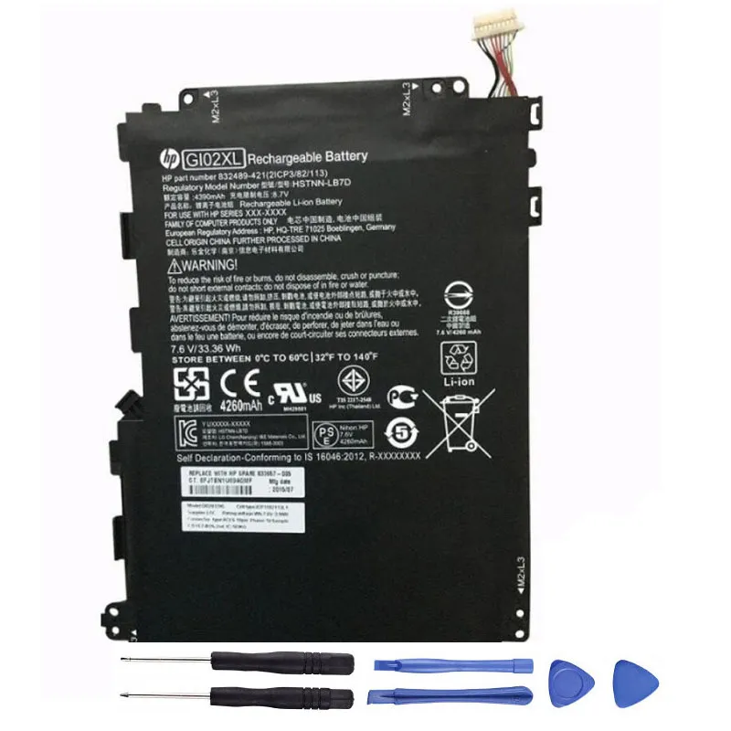 33.36Wh HP GI02XL Akku Battery