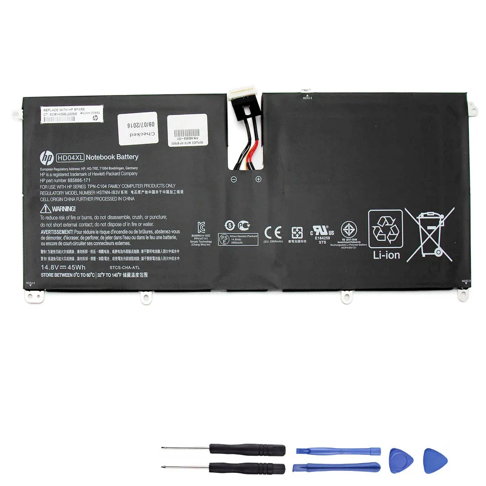 45Wh HP HD04XL Akku Battery
