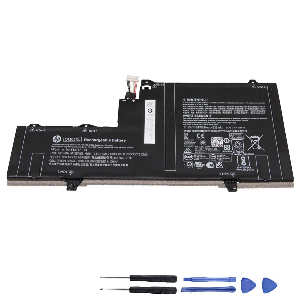 57Wh HP EliteBook x360 1030 G2 OM03XL Akku Battery