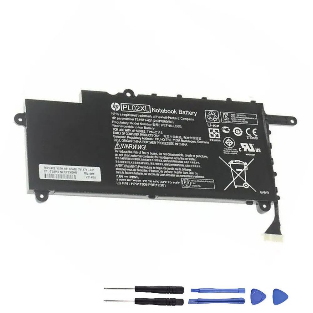 29Wh HP PL02XL Akku Battery