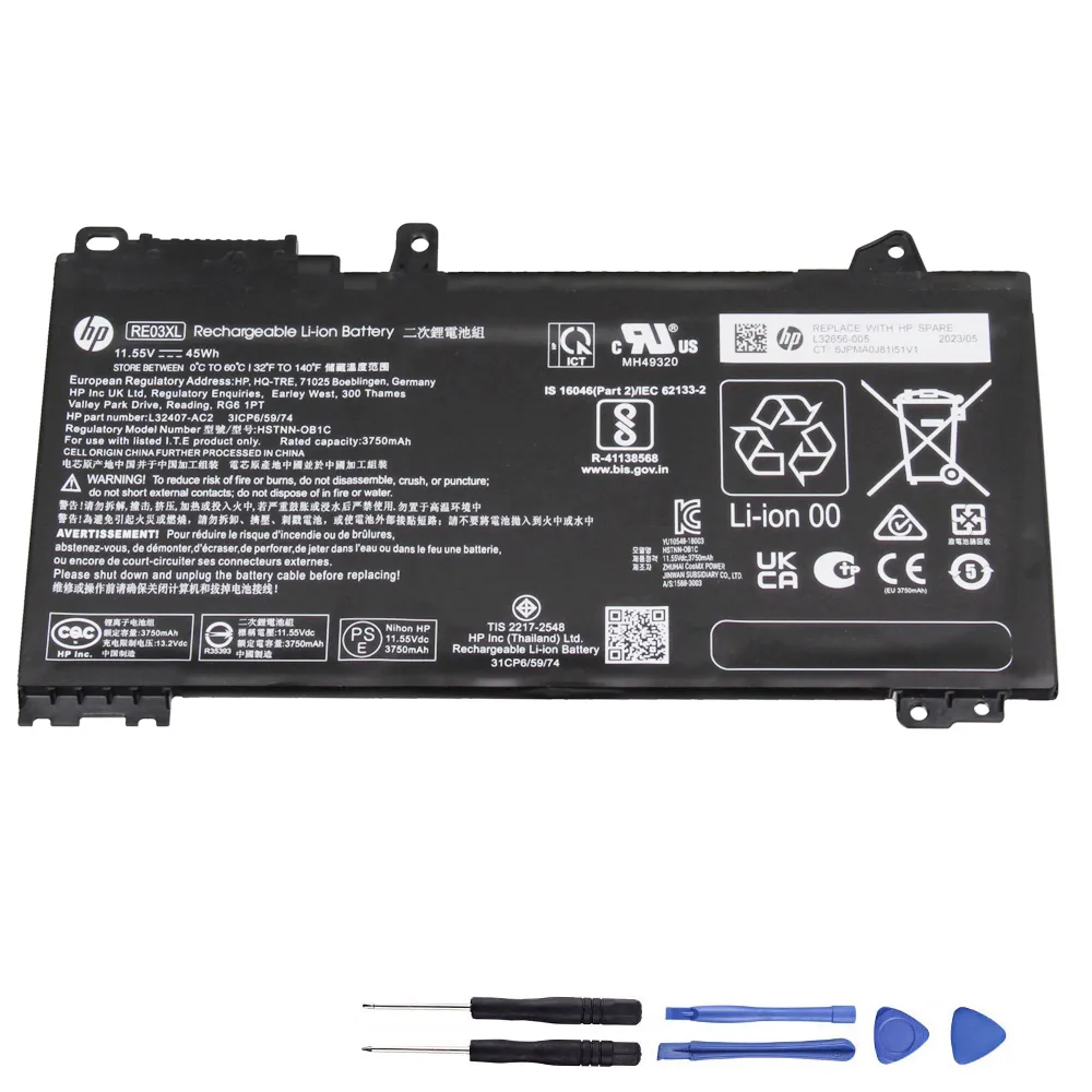 45Wh HP RE03XL Akku Battery