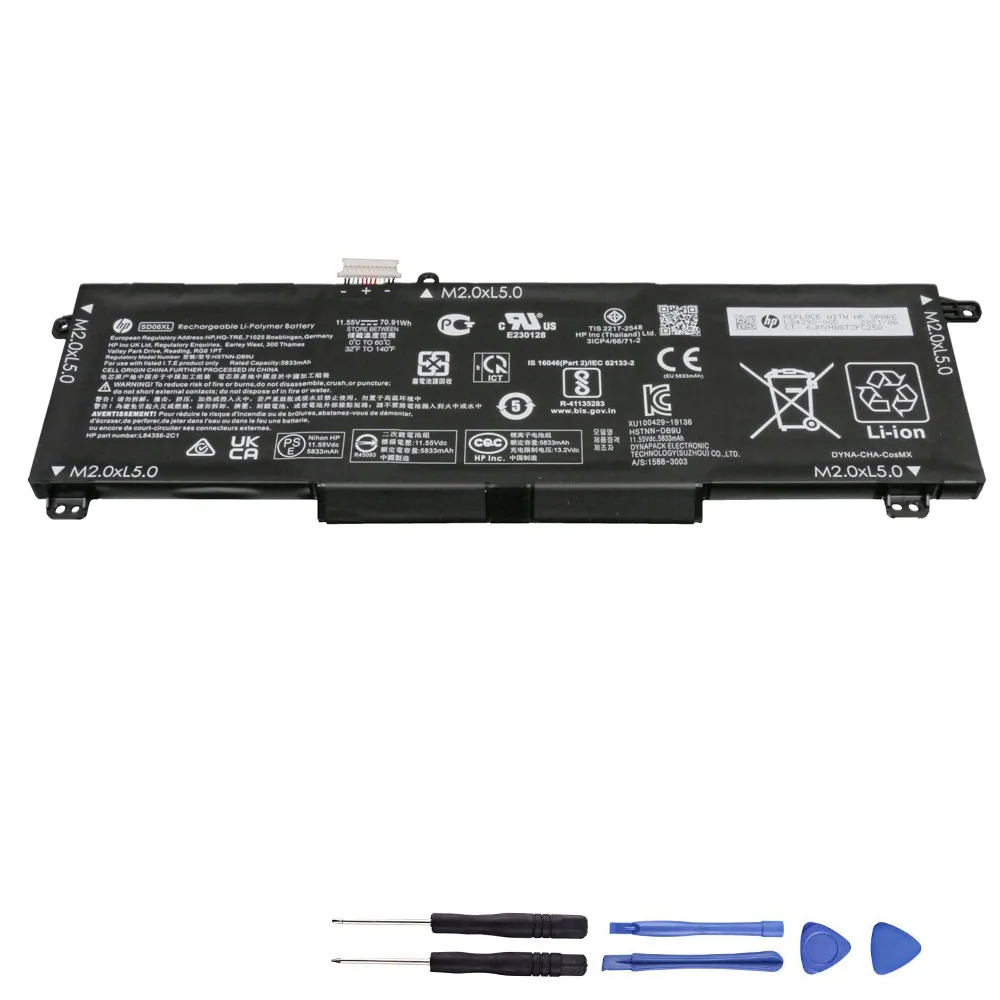 70Wh HP SD06XL Akku Battery