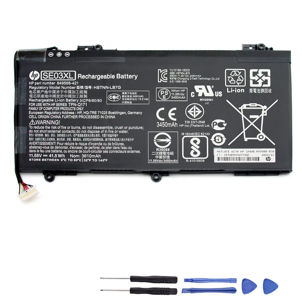 41.5Wh HP SE03XL Akku Battery