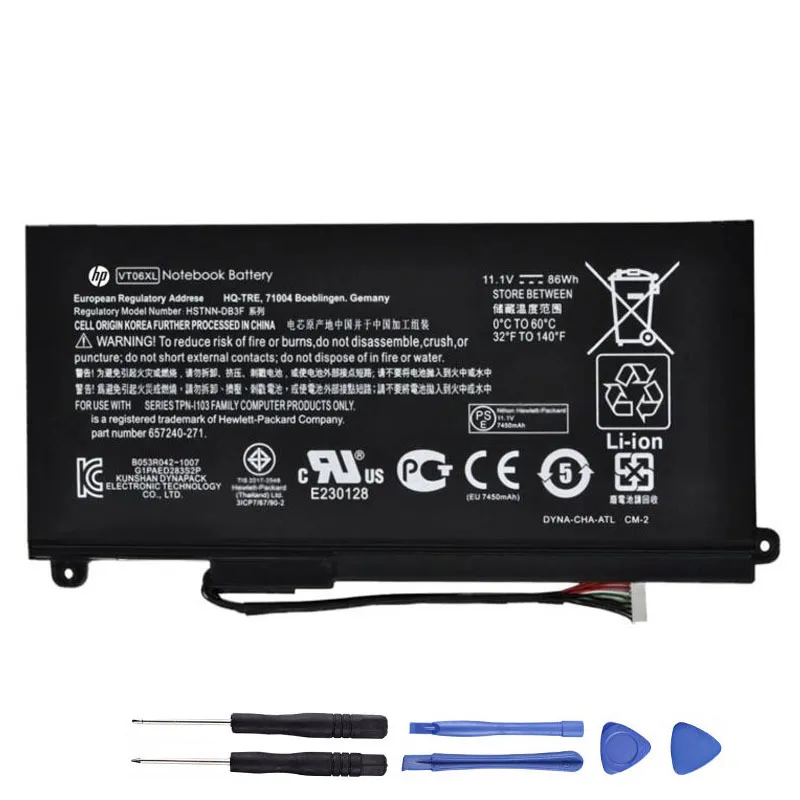 86Wh HP VT06XL Akku Battery