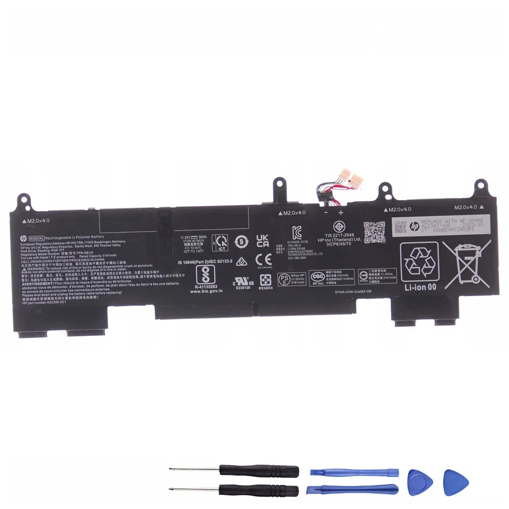 38Wh HP WQ03XL Akku Battery