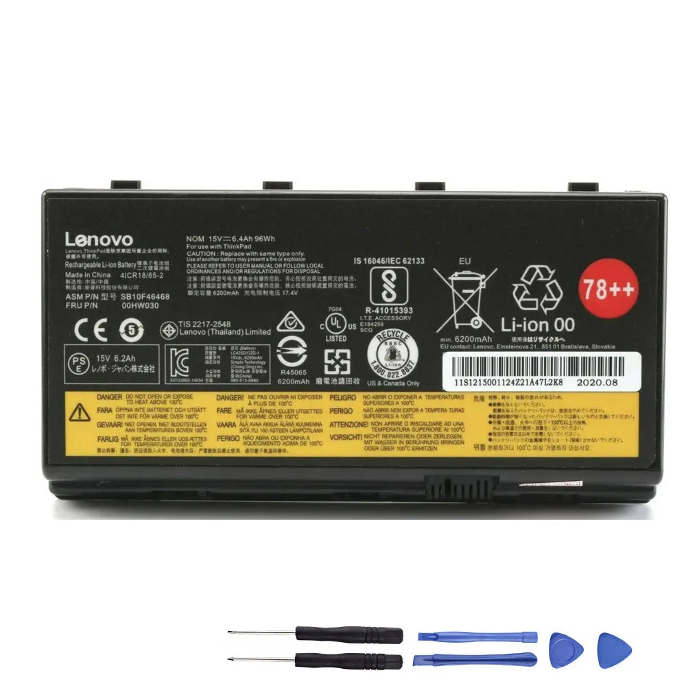 96Wh Lenovo 00HW030 Akku Battery