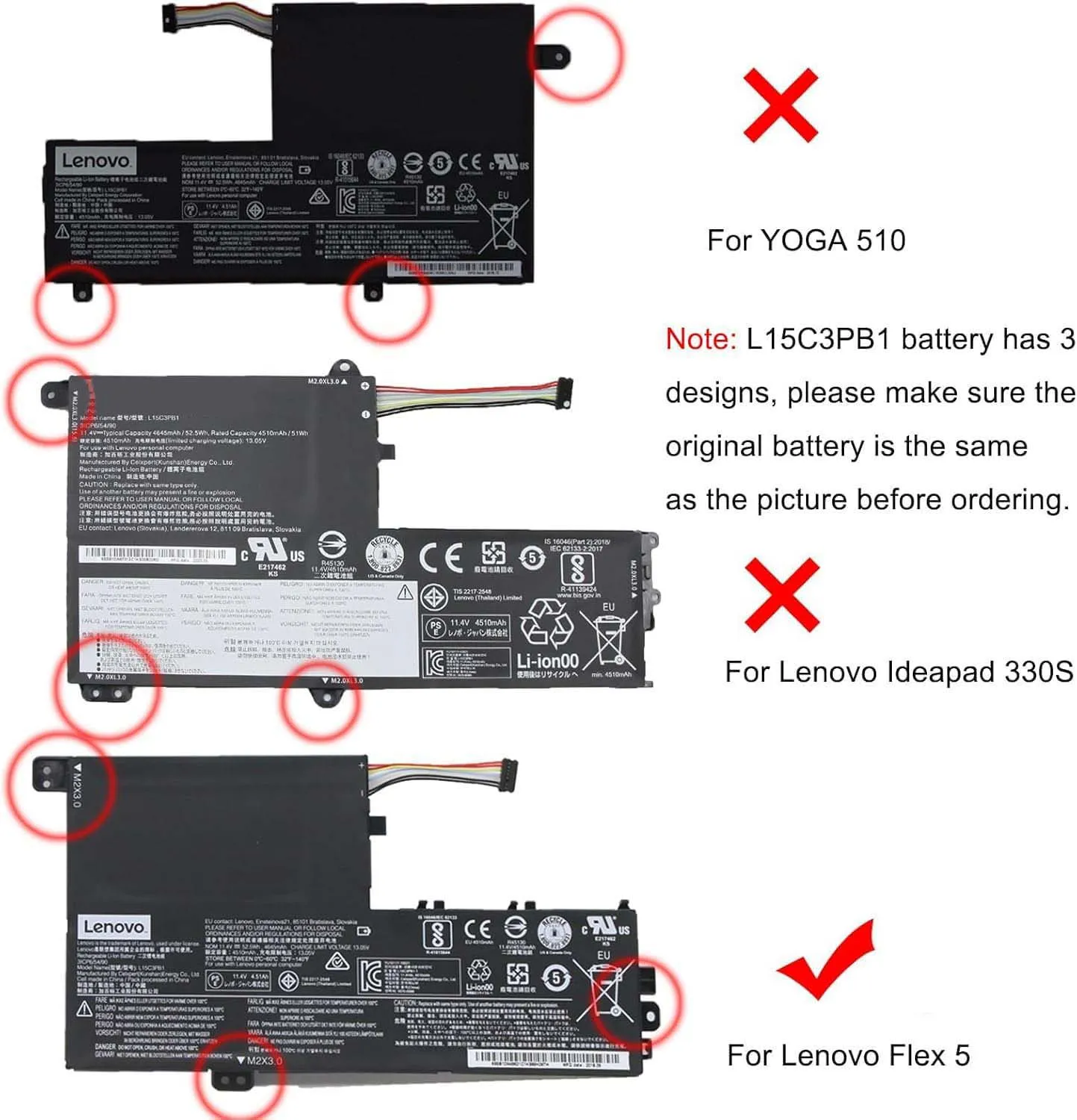 52.5Wh Lenovo L15M3PB0 Akku Battery – Bild 3