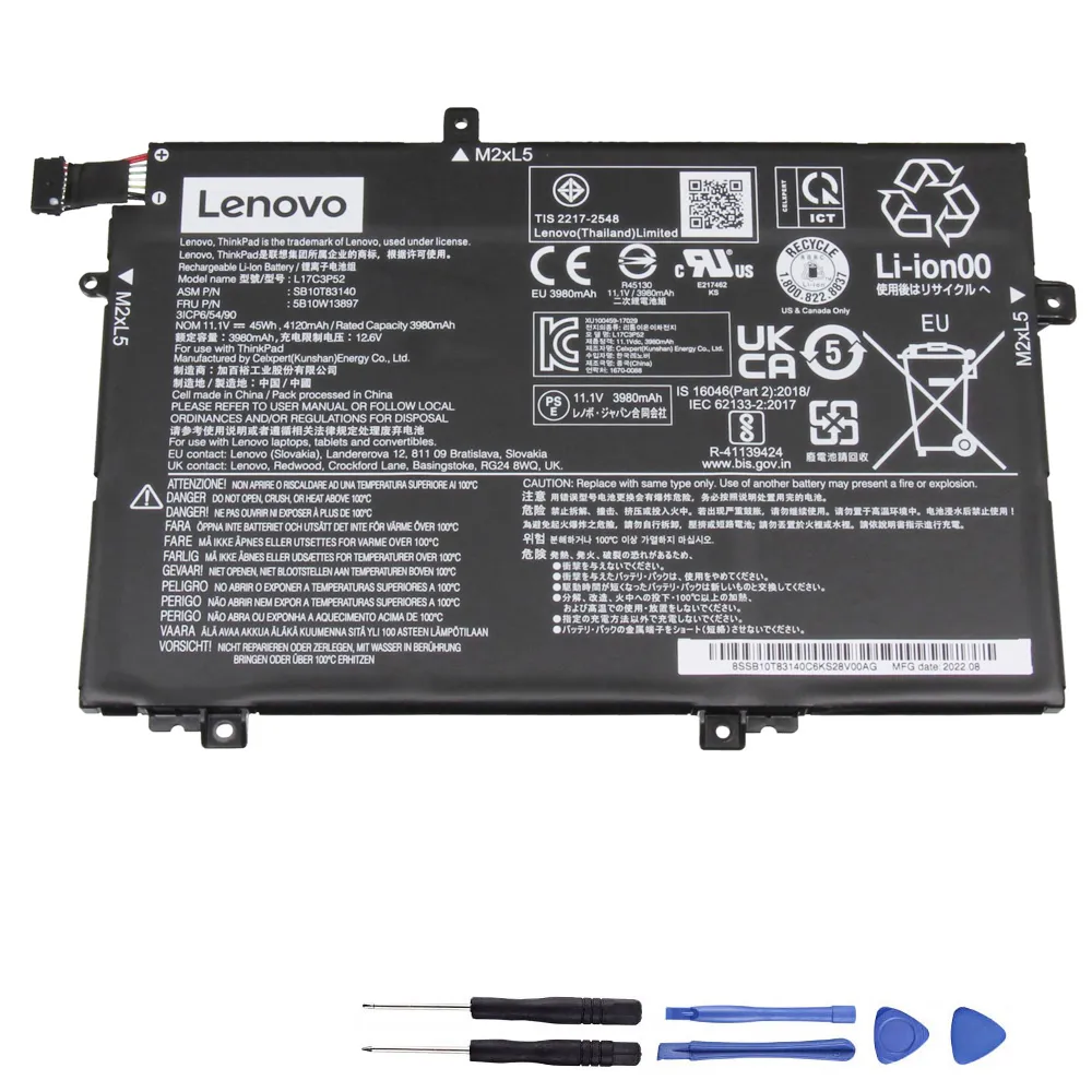 45Wh Lenovo L17C3P52 Akku Battery