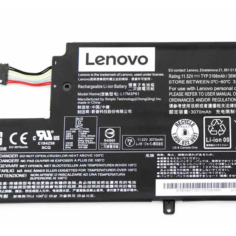 36Wh Lenovo L17M3P61 Akku Battery – Bild 2