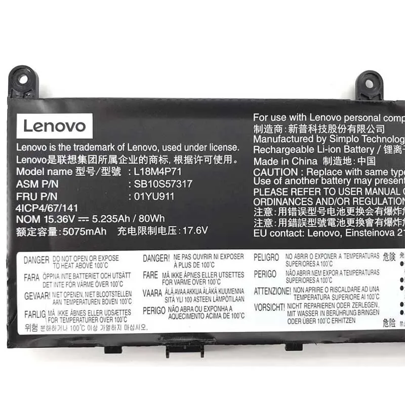80Wh Lenovo L18M4P71 Akku Battery – Bild 2