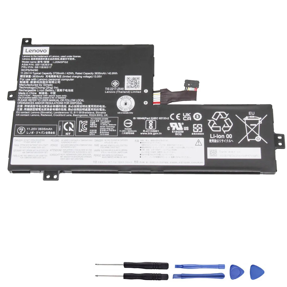 42Wh Lenovo L20M3PG2 Akku Battery
