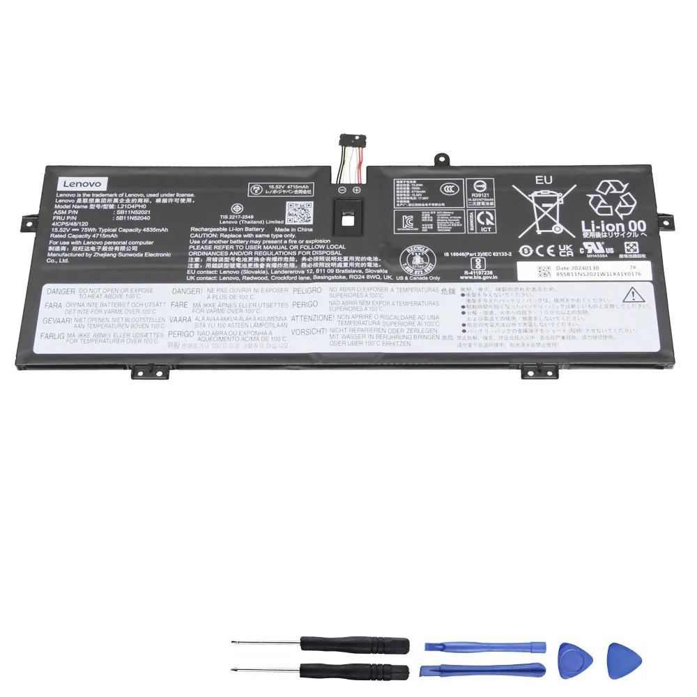 75Wh Lenovo L21D4PH0 Akku Battery