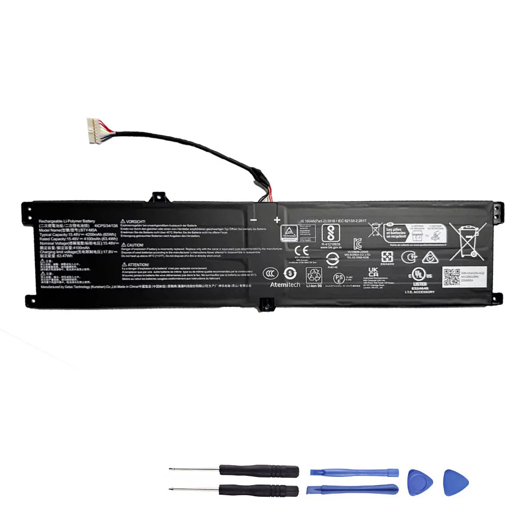 65Wh MSI BTY-M5A Akku Battery